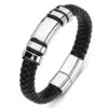 Wholesale of New Fashionable Men's Leather Alloy Bracelet