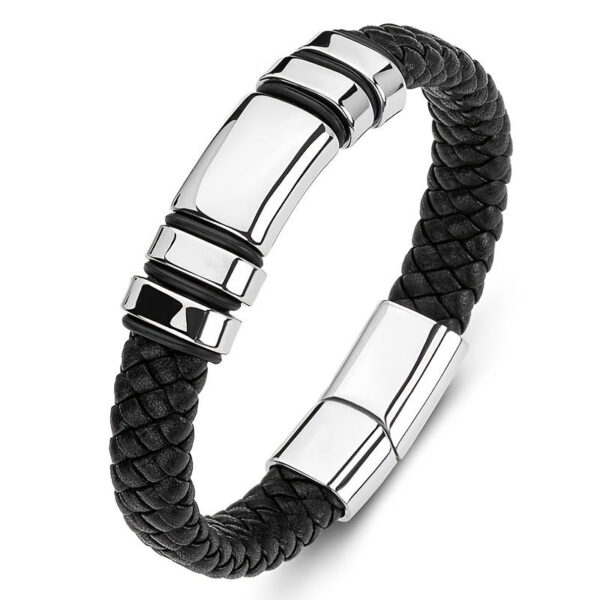 Wholesale of New Fashionable Men's Leather Alloy Bracelet
