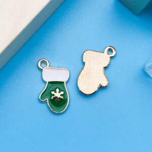 1 dripping oil green snow Christmas flower gloves 10x20mm-9900-1g