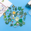 Wholesale Drip Oil Green Cartoon Plant Animal Alloy DIY Necklace Bracelet Pendant