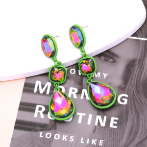 O1CN01L9DT0s2JjMPWNMR1G__3025409457-0-cib Wholesale Water Drop Crystal Color Diamonds Alloy Earrings