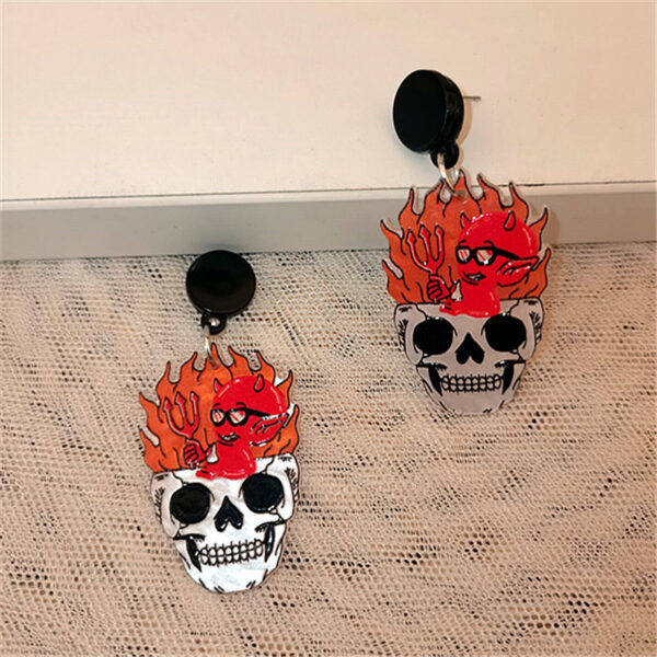 Wholesale Skull Fun Acrylic Earrings