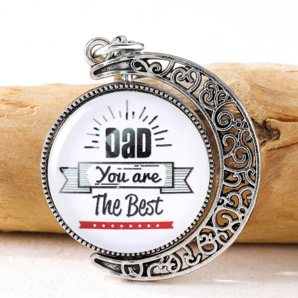Wholesale DAD Father's Day Time Stone Metal Keychain