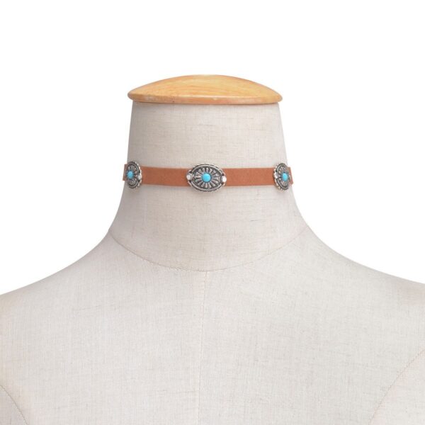 Wholesale Metal Faceplate Turquoise Alloy Necklaces