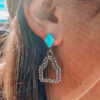 Wholesale Bohemian Vintage Rhombus Turquoise Earrings