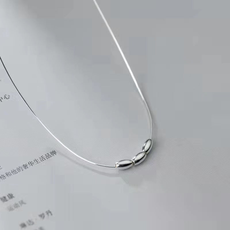 Wholesale 925 Sier Rice Grain Necklace