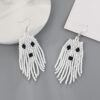 O1CN01LAWgZq1q6Jh3ucLD7_2916055446-0-cib Wholesale Halloween Collection Tassel Handmade Rice Beads Skull Ghost Earrings