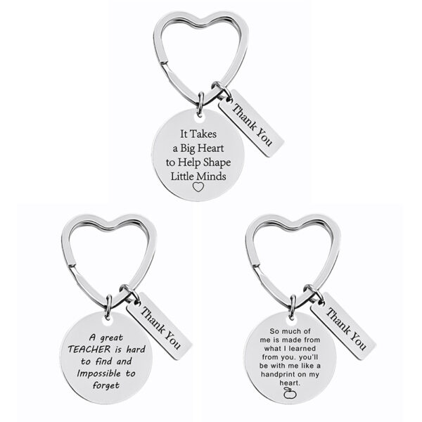Wholesale Teacher's Day Stainless Steel Keychain Thanksgiving