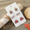 Wholesale Valentine's Day Printed Wooden Earrings