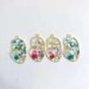 Wholesale Preserved Flower Geometric Earrings