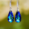 Wholesale Water Drop Synthetic Crystal Super Shiny Earrings