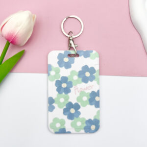Five-leaf flower-blue and green + round buckle