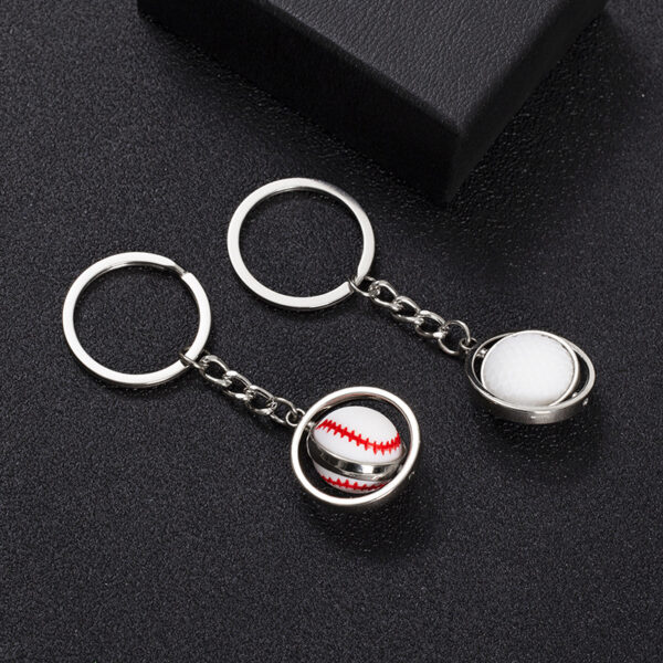 Wholesale Spinning Small Basketball Alloy Keychains