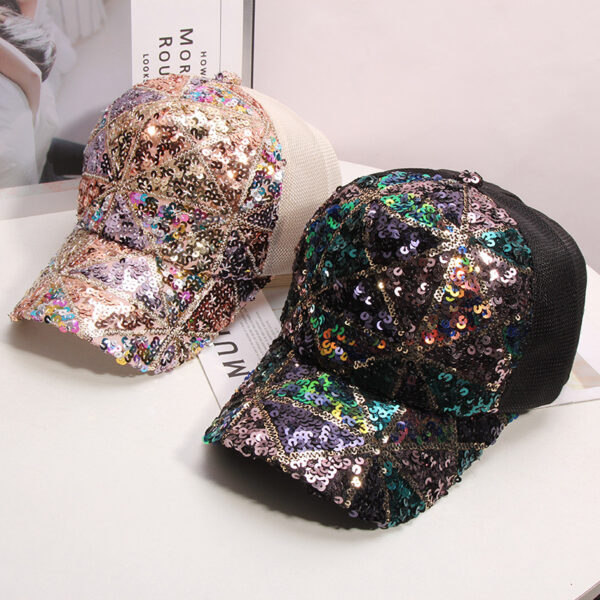 O1CN01LH24JG1zFJzQR8DXx_2760286684-0-cib Wholesale Colorful Sequin Sequin Mesh Baseball Cap