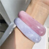 Wholesale Fashion Marble Patterned Acrylic Shaped Resin Square Circular Bracelet