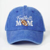 Wholesale Embroidered FOOTBALL MOM Washed Baseball Cap