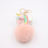 Wholesale Artificial Fur Unicorn Fur Ball Keychain