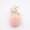 Wholesale Artificial Fur Unicorn Fur Ball Keychain