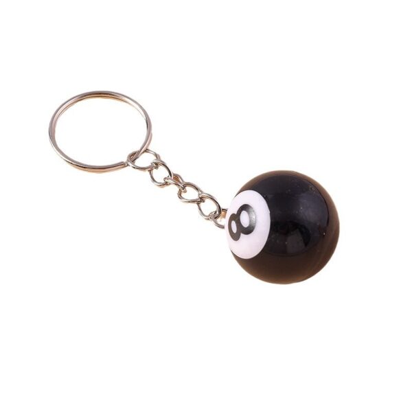 Wholesale creative simulation billiard eight pendant accessories Zinc alloy keychains