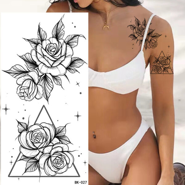 Wholesale Sketch Flower Tattoo Stickers