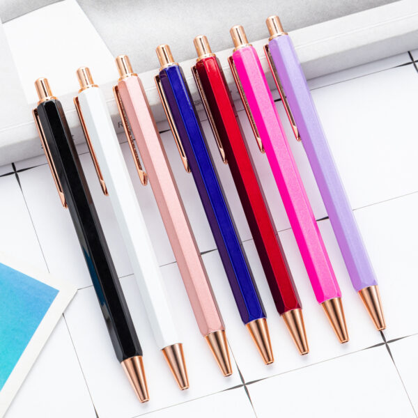 Wholesale Hexagonal Push Metal Ballpoint Pen