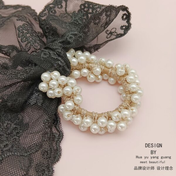 O1CN01LKTkf52KTA4ZvVDGp_2208314899557-0-cib Wholesale Pearl Ponytail Bow Hair Rope