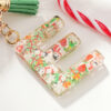 Wholesale Cartoon Christmas Pattern Letter Acrylic Keychain