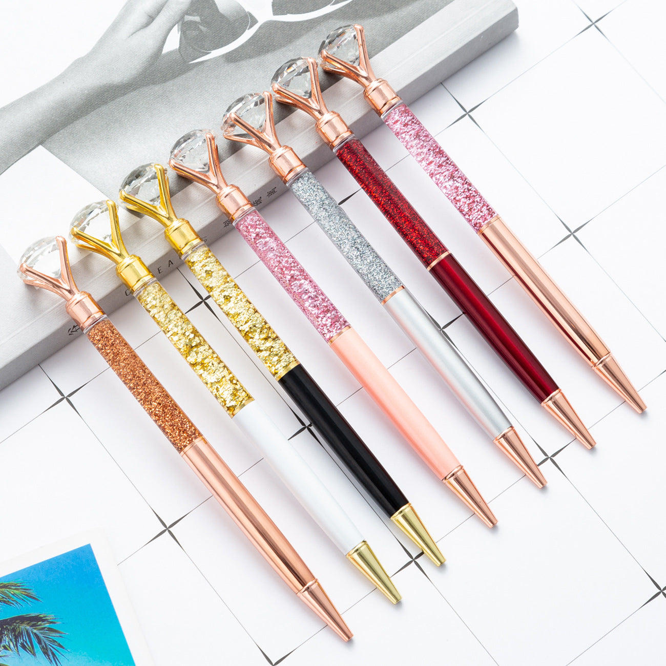 Wholesale Diamond Quicksand Metal Ballint Pen