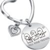 Wholesale Halloween Music Ghost Stainless Steel Keychain