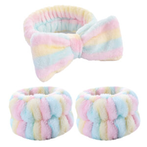 #12 yellow powder stripe three-piece set (3 elastic)