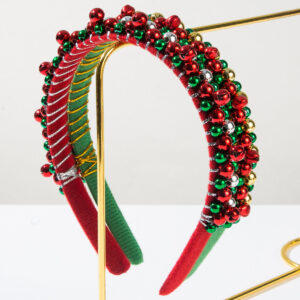 O1CN01LMAYPP2LDsZ5j5yPT__2206398079659-0-cib Wholesale New Red and Green Christmas Headband Women's Simple Thin Edge Flannel Christmas Bell Hair Ornament