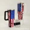 O1CN01LMF29E1metH8Vr4dW_2216264074980-0-cib Wholesale 5D Stars and Stripes 40oz Car Cup Car Stainless Steel Tumbler Mug with Handle