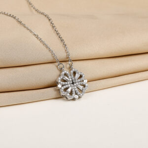 6024 Double Open Four-leaf Clover Silver