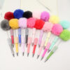 O1CN01LNdfwj1dthd22VJrW_2216028933794-0-cib Wholesale Beadable Pens Sugar Rhinestone Leopard Print Pom Pom Pen Fluffy Pens