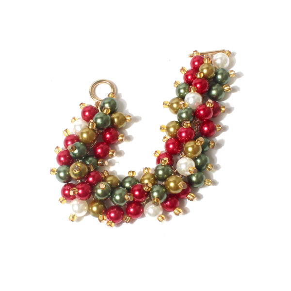 Wholesale Christmas Colorful Beads Beaded Bracelet