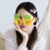 Wholesale Party Glasses Festival Party Pineapple Shaped Resin Sunglasses