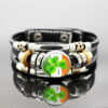 Wholesale Irish Flag Shamrock Alloy Bracelet