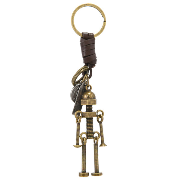 O1CN01LQDEy81QBCDuhLlel_1866151937-0-cib Wholesale Woven Leather Rope Automotive Alloy Screw Robot Keychain