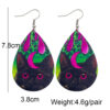O1CN01LQrFZJ2CFrcopONYE_2207539588445-0-cib Wholesale Halloween Flower Skull Double Sided Leather Water Drop Earrings