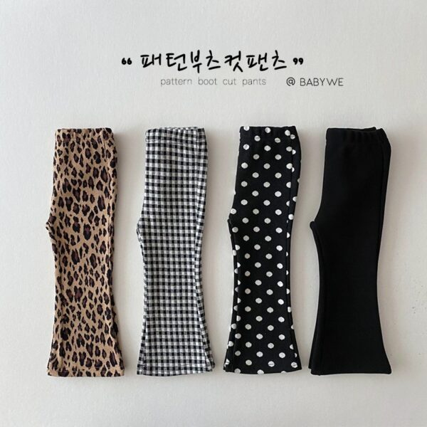 Wholesale Cotton Girls Plaid Bell Pants