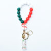 Wholesale Christmas Tree Silicone Beads Wrist Keychain