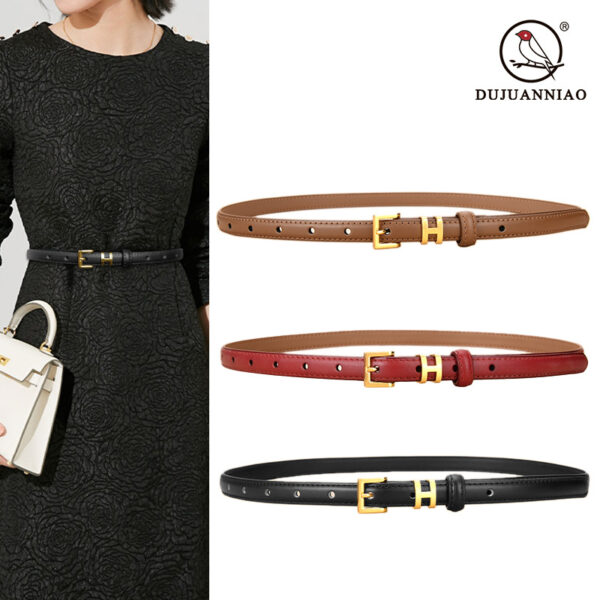 Wholesale Genuine Leather Thin Belt Cowhide Small Belt