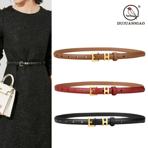 Wholesale Genuine Leather Thin Belt Cowhide Small Belt