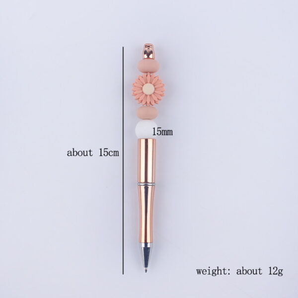 Wholesale Beadable Pens Handmade Daisy Silicone Beaded Ballpoint Pen