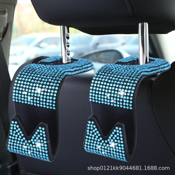 Wholesale Car Seat Backrest Rear Row Rhinestone Hooks