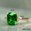 Wholesale New Square Four Claw Inlaid Zircon Copper Ring