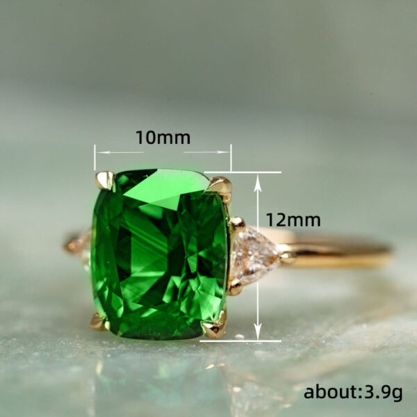 Wholesale New Square Four Claw Inlaid Zircon Copper Ring