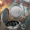 Wholesale DND Dice Bronze Two-sided Polished Thick Waist Chain Pocket Watch Case