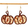 Wholesale Halloween Simple Fashion Personalized Novel Splicing Pumpkin Acrylic Earrings