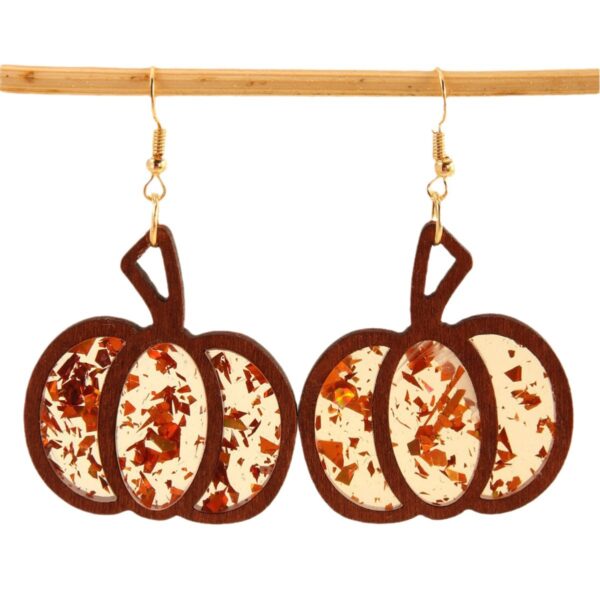 Wholesale Halloween Simple Fashion Personalized Novel Splicing Pumpkin Acrylic Earrings